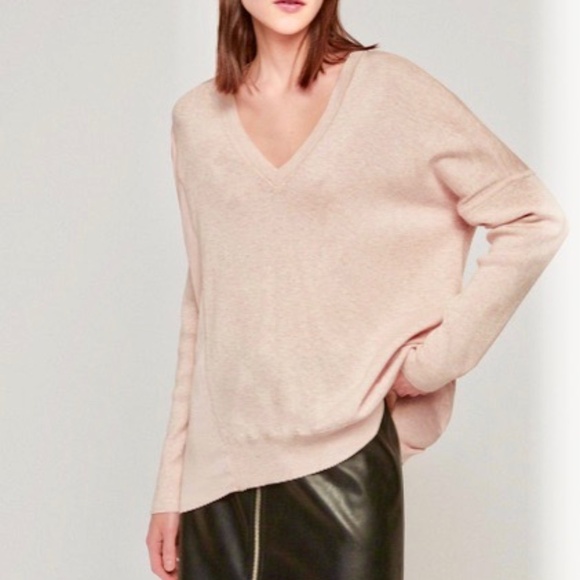 All Saints Alda Panel V-Neck Sweater - Picture 1 of 10